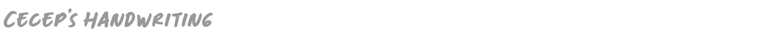 Cecep's Handwriting font preview